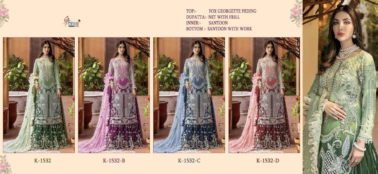 SHREE-FABS-K-1532-SERIES-FOUX-GEORGETTE-PAKISTANI-SUITS-AT-SURAT-1