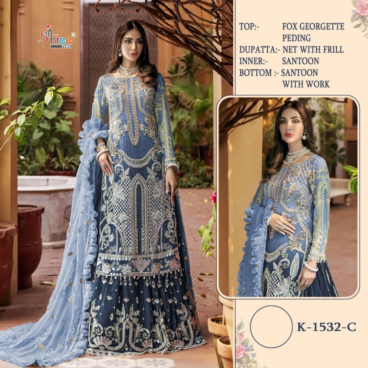 SHREE-FABS-K-1532-SERIES-FOUX-GEORGETTE-PAKISTANI-SUITS-AT-SURAT-3