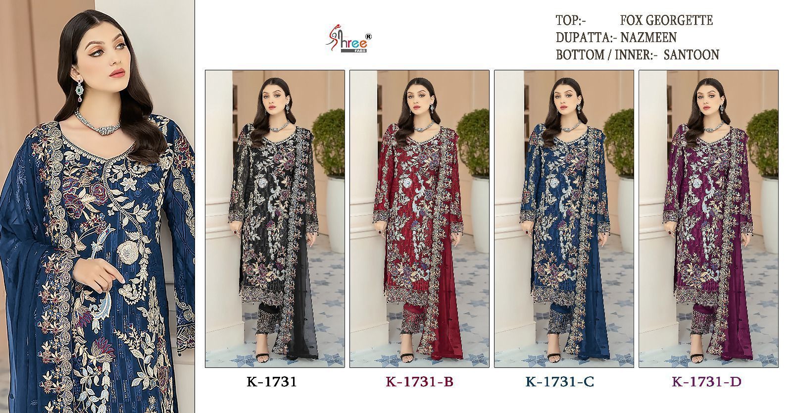 SHREE-FABS-K-1731-FOUX-GEORGETTE-PAKISTANI-SUITS-AT-SURAT-1