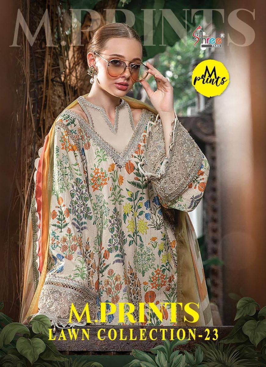 SHREE-FABS-M-PRINTS-LAWN-COLLECTION-2023-COTTON-EMBROIDERY-SUITS-WHOLESALE-1