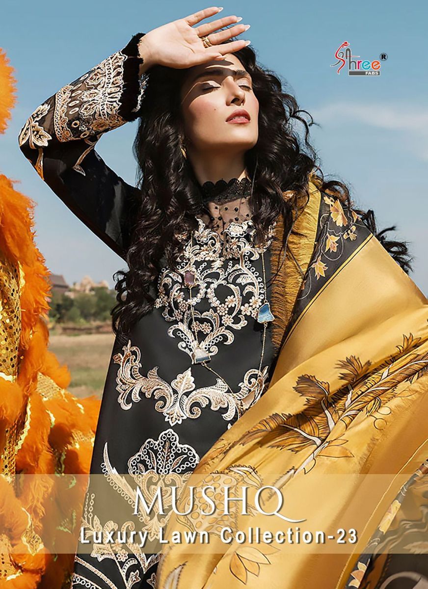 SHREE-FABS-MUSHQ-LUXURY-LAWN-COLLECTION-23-COTTON-PAKISTANI-SUITS-SURAT-1