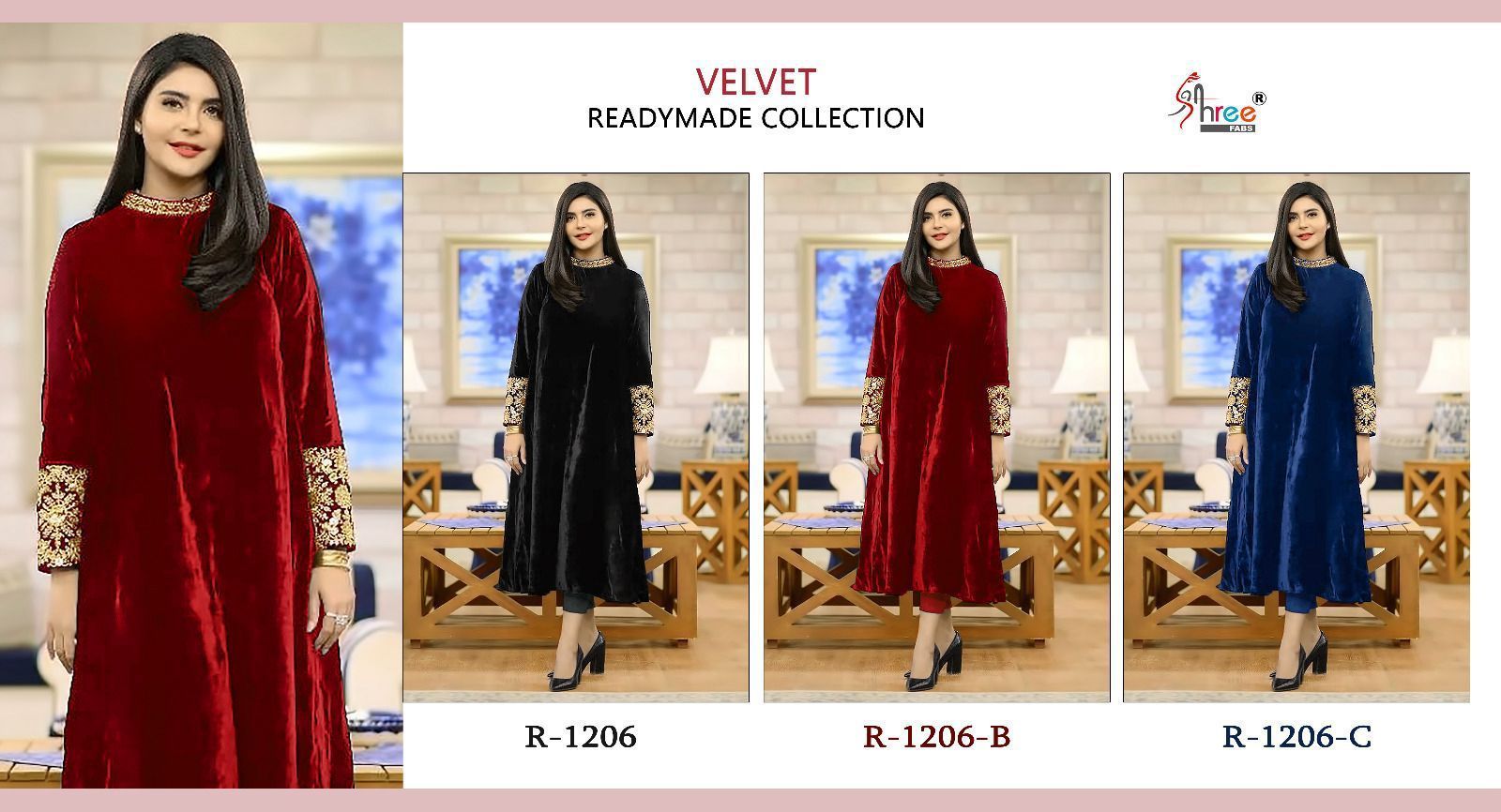 SHREE-FABS-R-1206-VELVET-READYMADE-COLLECTION-KURTIS-SUPPLIER-IN-SURAT-4