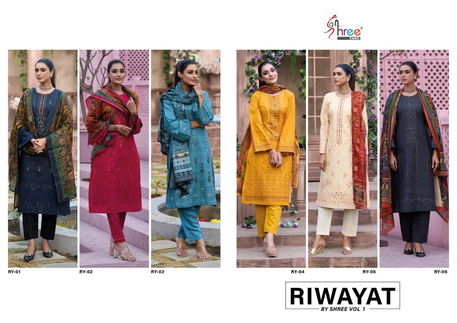 SHREE-FABS-RIWAYAT-VOL-1-LAWN-COTTON-PRINTED-SUITS-WHOLESALE-2