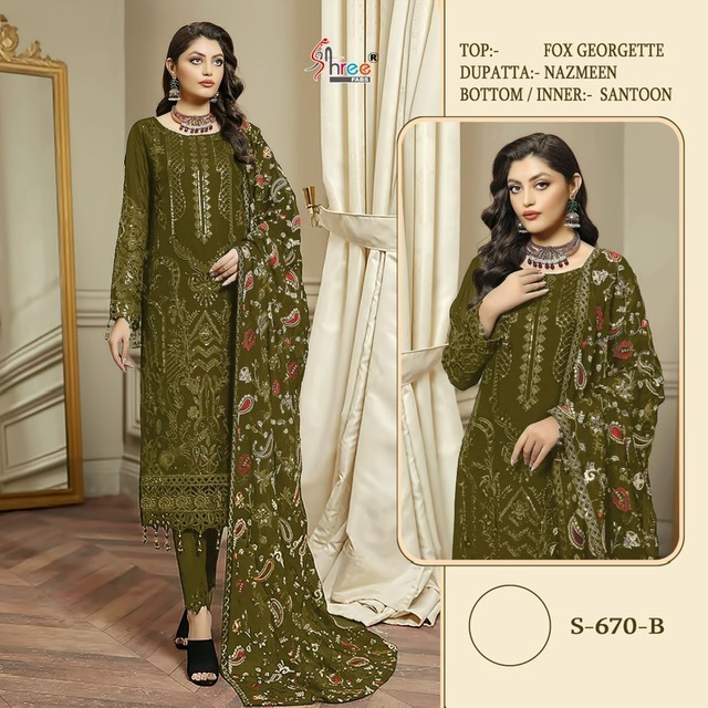 SHREE-FABS-S-670-FOUX-GEORGETTE-PAKISTANI-SUITS-WHOLESALER-SURAT-2