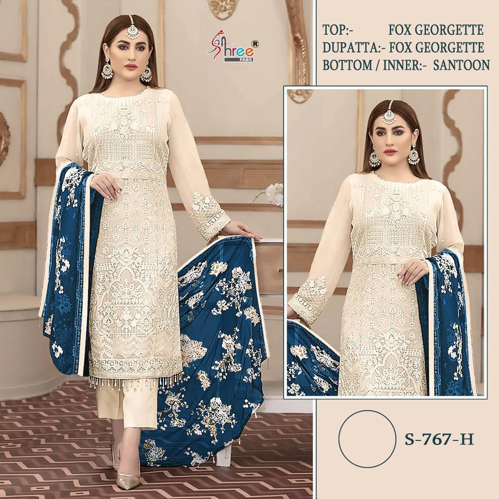 SHREE-FABS-S-767-FOUX-GEORGETTE-PAKISTANI-SUITS-WHOLESALER-SURAT-1