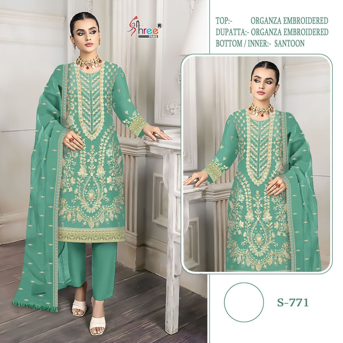 SHREE-FABS-S-771-ORGANZA-EMBROIDERY-PAKISTANI-SUITS-BEST-PRICE-4