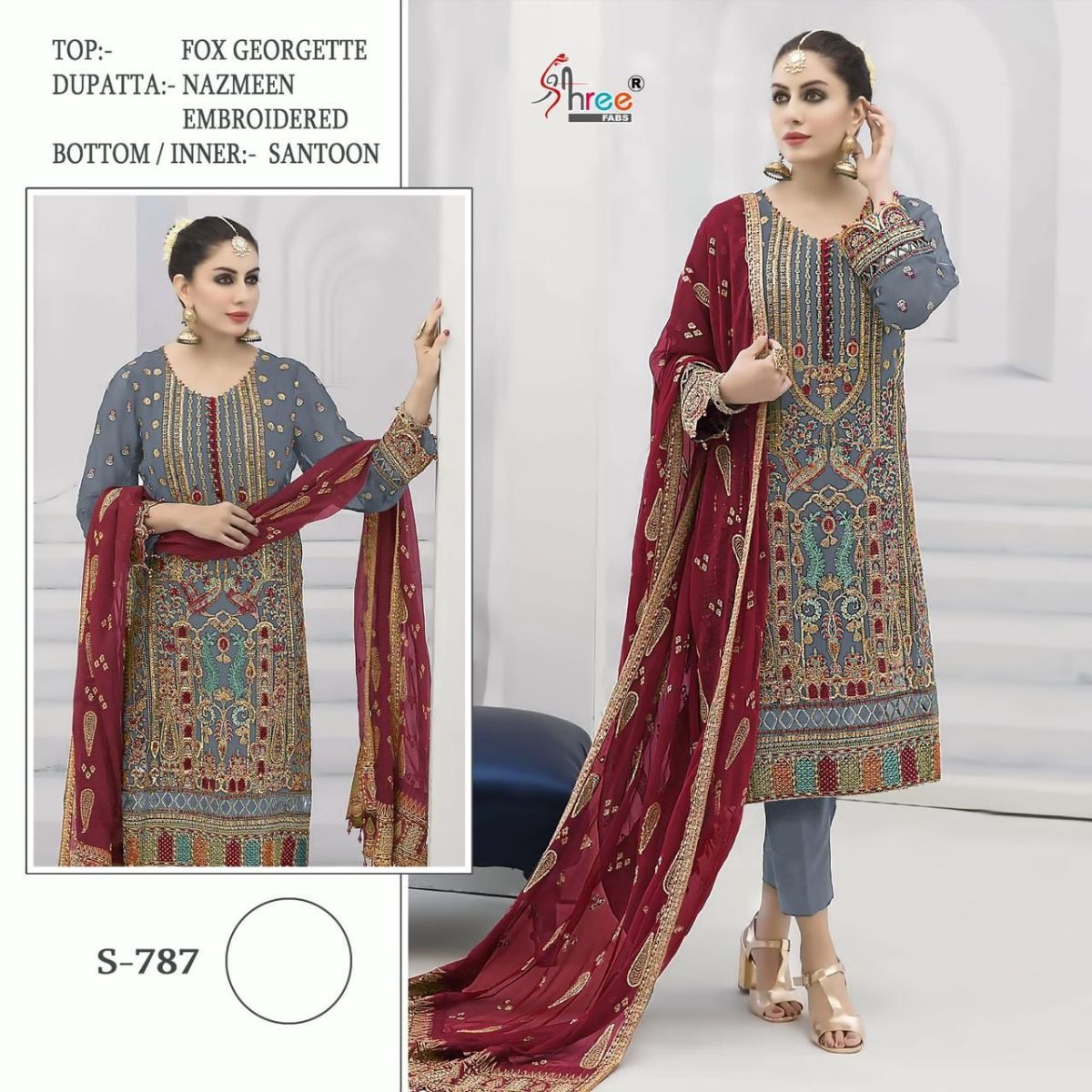 SHREE-FABS-S-787-FOUX-GEORGETTE-PAKISTANI-SUITS-ONLINE-SUPPLIER-SURAT-1