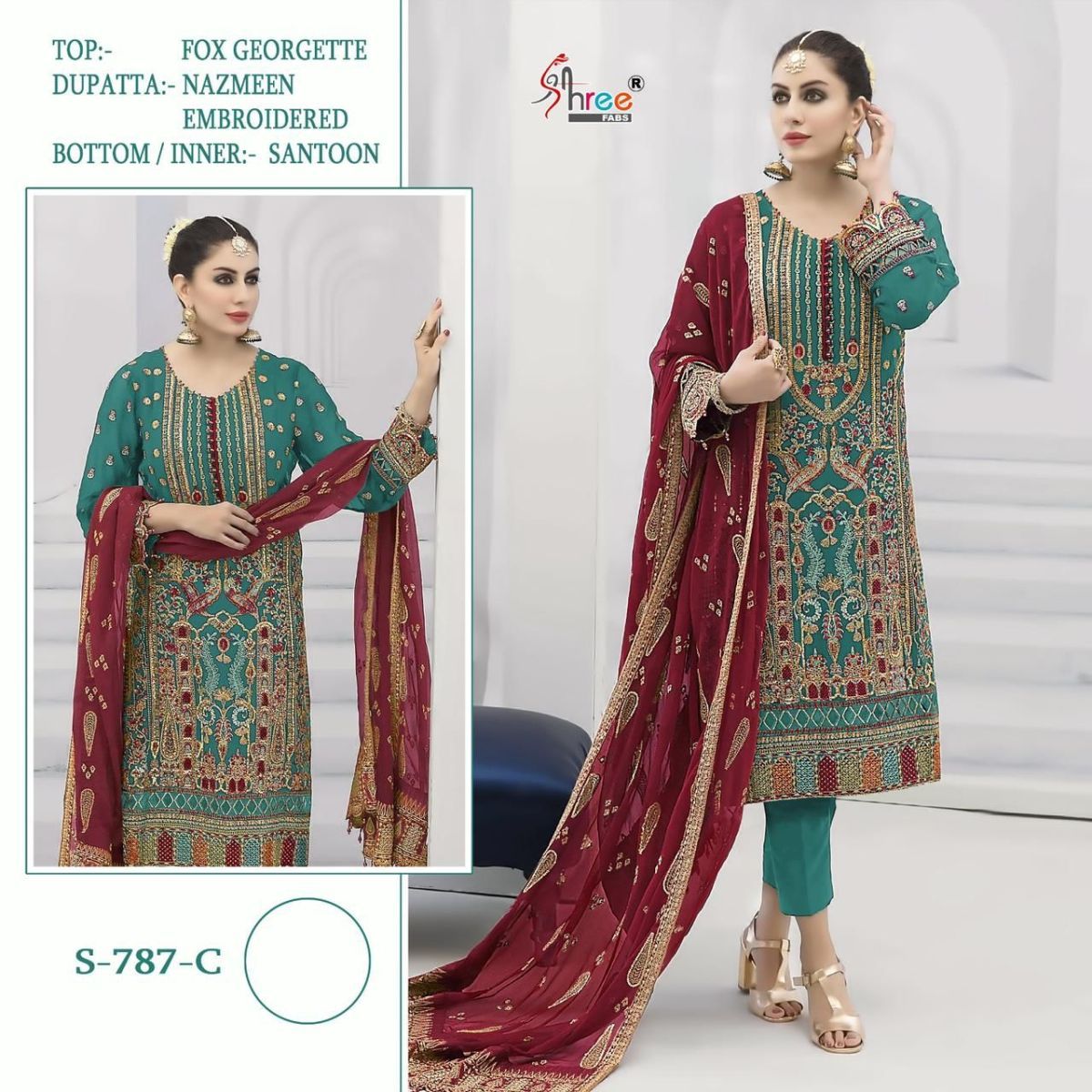 SHREE-FABS-S-787-FOUX-GEORGETTE-PAKISTANI-SUITS-ONLINE-SUPPLIER-SURAT-3