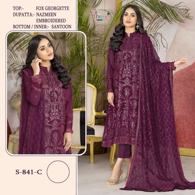 SHREE-FABS-S-841-GEORGETTE-EMBROIDERY-PAKISTANI-SUITS-WHOLESALR-SURAT-2
