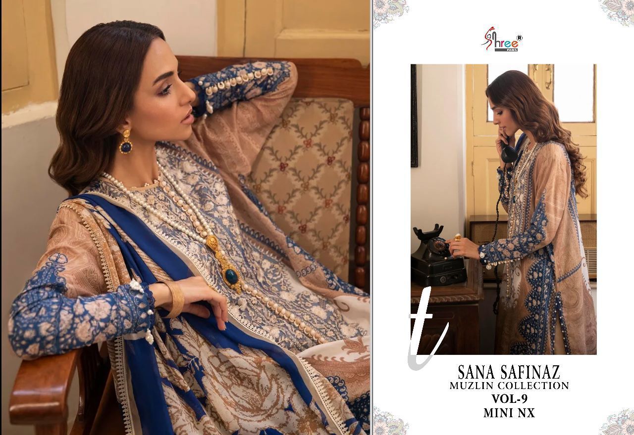 SHREE-FABS-SANA-SAFINAZ-MUZLIN-COLLECTION-VOL-9-MINI-NX-PAKISTANI-SUITS-SURAT-2