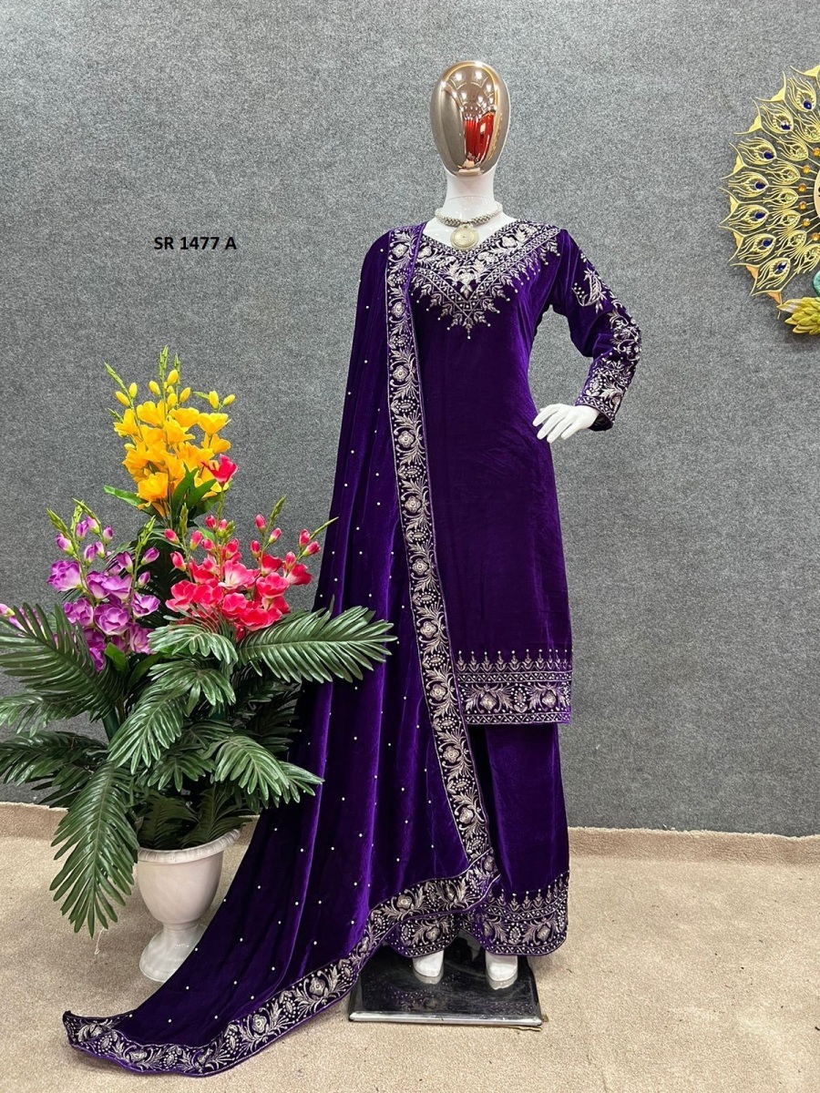 SHREE-HARI-SR-1477-A-READYMADE-VELVET-SUITS-1