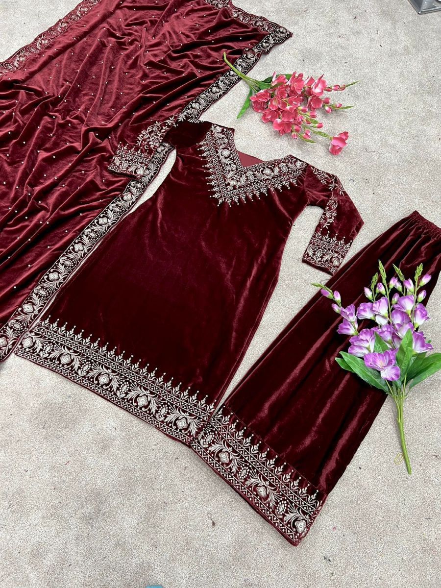 SHREE-HARI-SR-1477-B-READYMADE-VELVET-SUITS-2