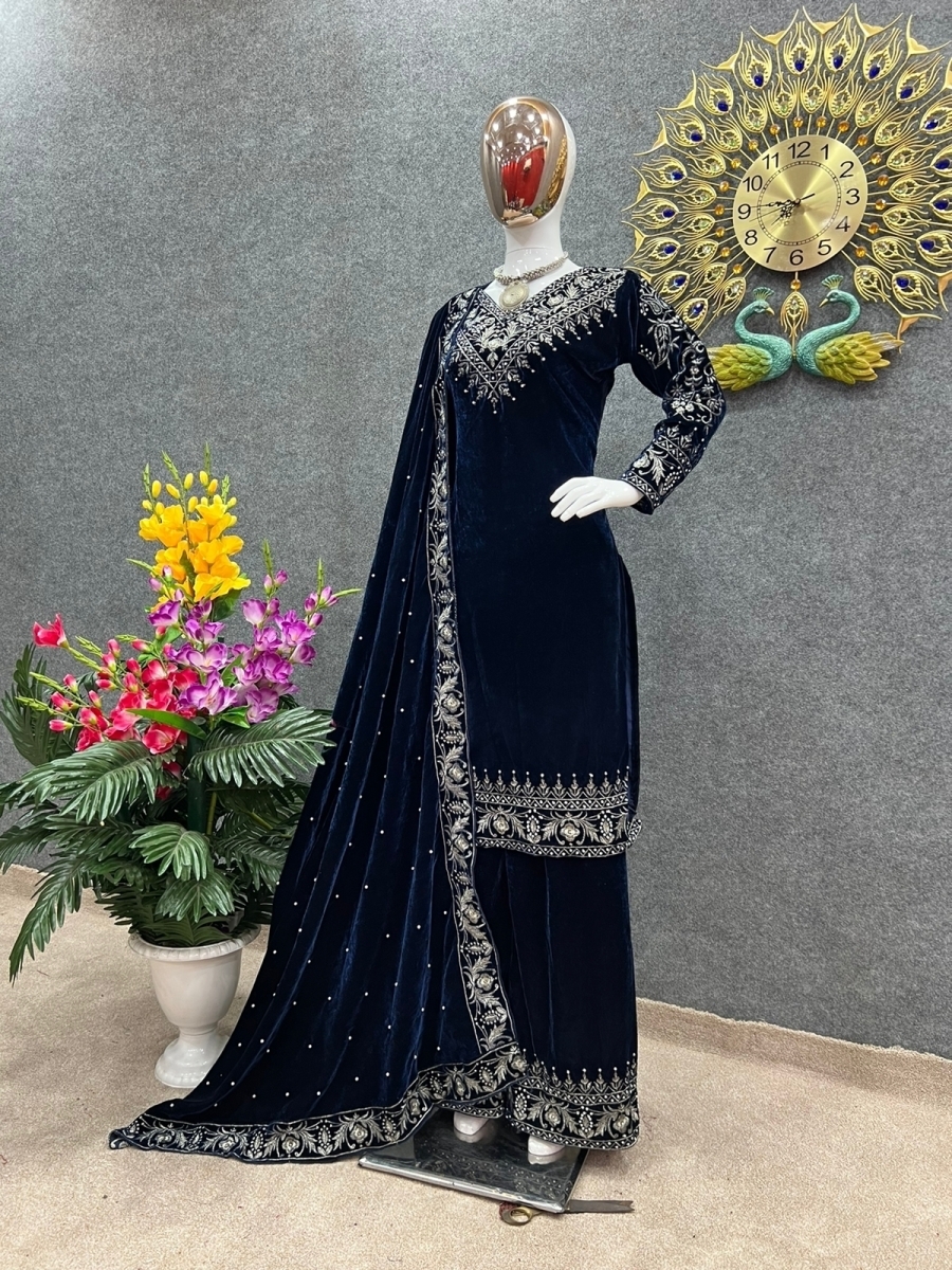 SHREE-HARI-SR-1477-C-READYMADE-VELVET-SUITS-4