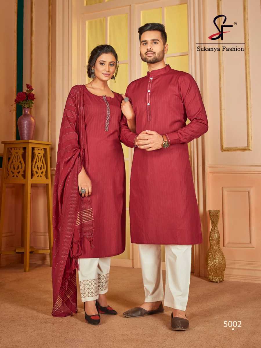 SUKANYA-FASHION-ROYAL-COUPLE-VOL-5-GIRLS-KURTI-WITH-BOYS-KURTA-COMBO-SET-20
