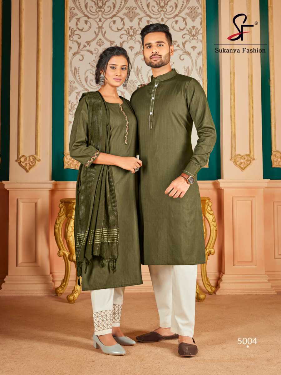 SUKANYA-FASHION-ROYAL-COUPLE-VOL-5-GIRLS-KURTI-WITH-BOYS-KURTA-COMBO-SET-6
