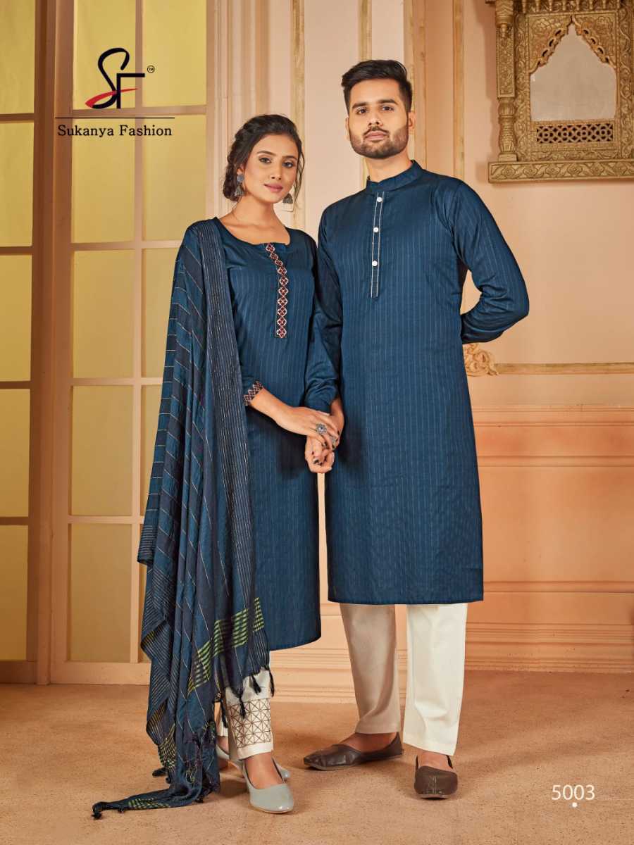 SUKANYA-FASHION-ROYAL-COUPLE-VOL-5-GIRLS-KURTI-WITH-BOYS-KURTA-COMBO-SET-7