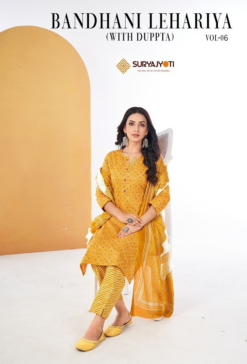 SURYAJYOTI-BANDHANI-LEHARIYA-VOL-6-COTTON-READYMADE-KURTI-SUPPLIER-IN-SURAT-1