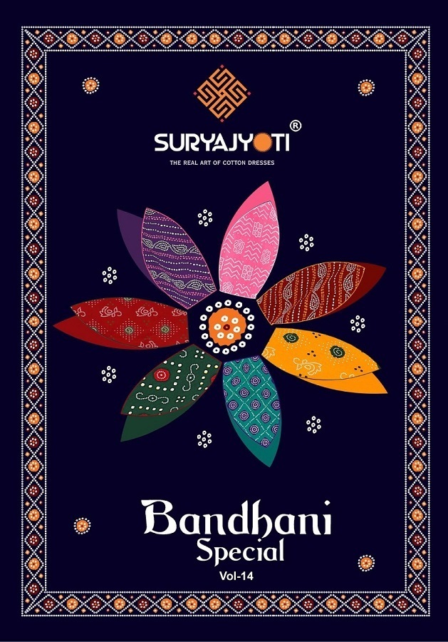 SURYAJYOTI-BANDHANI-SPECIAL-VOL-14-CAMBRIC-COTTON-BANDHNI-PRINT-SUITS-SURAT-1
