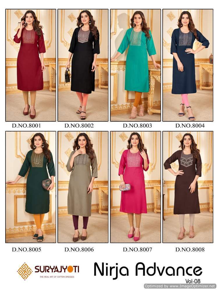 SURYAJYOTI-NIRJA-ADVANCE-VOL-8-KURTI-CATALOGUE-WHOLESALER-IN-SURAT-3