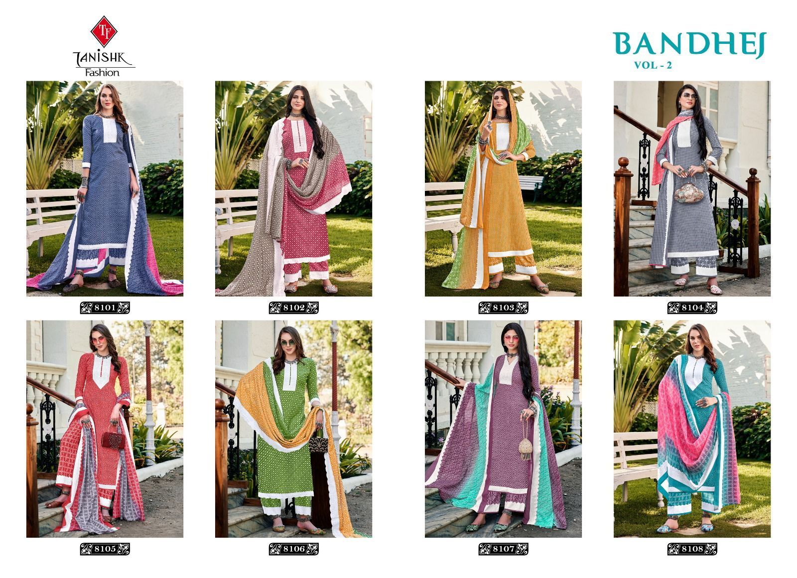 TANISHK-FASHION-BANDHEJ-VOL-2-COTTON-BANDHNI-PRINT-SUITS-WHOLESALE-3