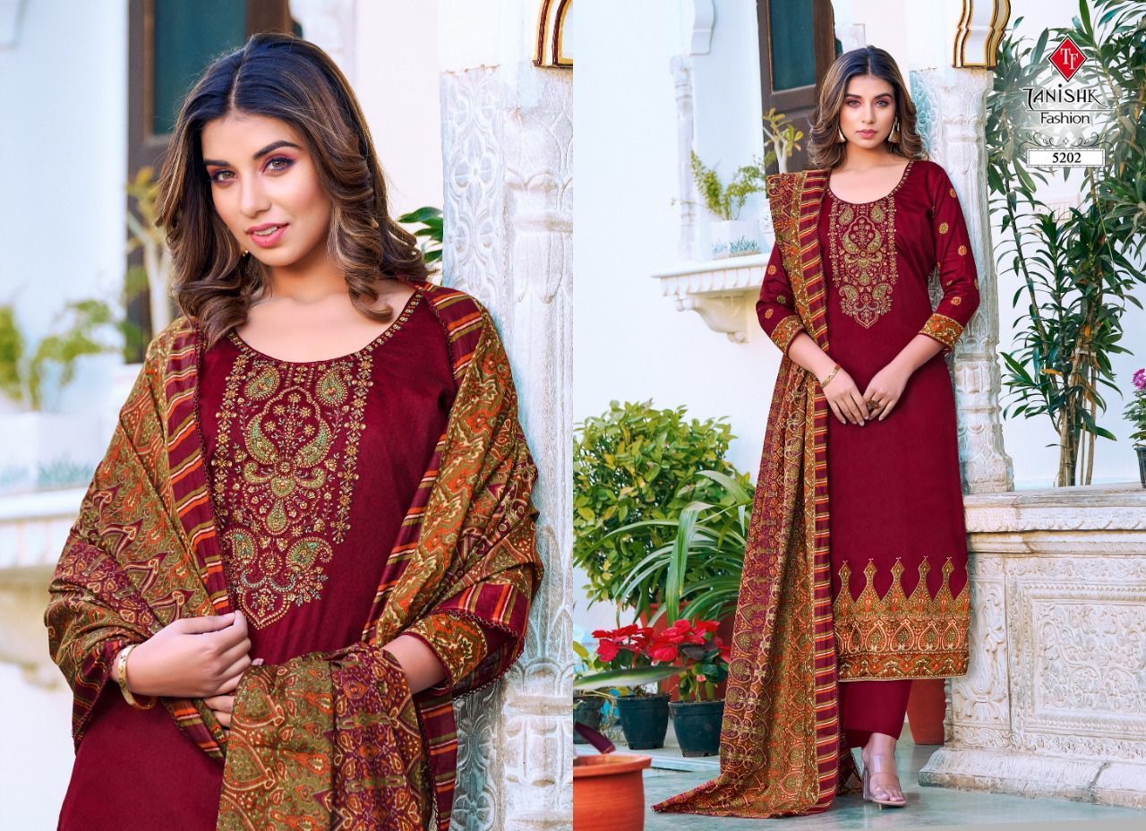 TANISHK-FASHION-MEHRAAZ-VOL-2-JAM-COTTON-EMBROIDERY-SUITS-AT-BEST-PRICE-3