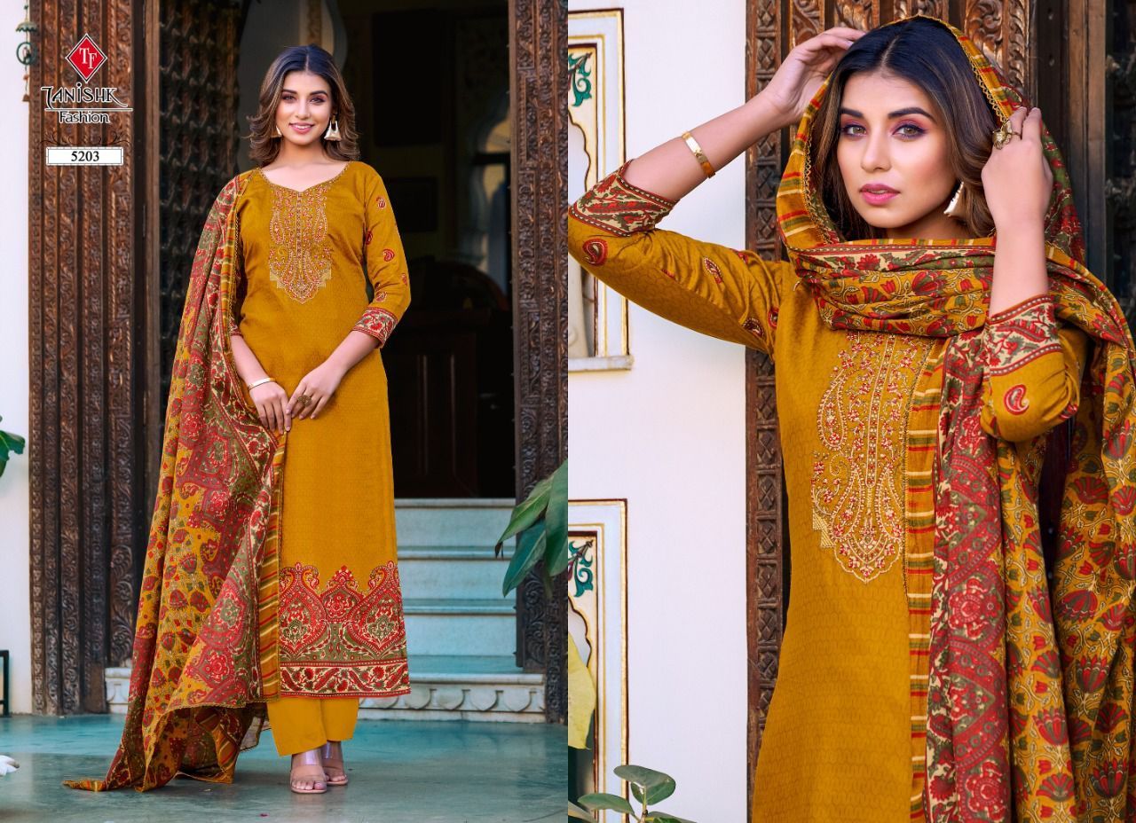 TANISHK-FASHION-MEHRAAZ-VOL-2-JAM-COTTON-EMBROIDERY-SUITS-AT-BEST-PRICE-5