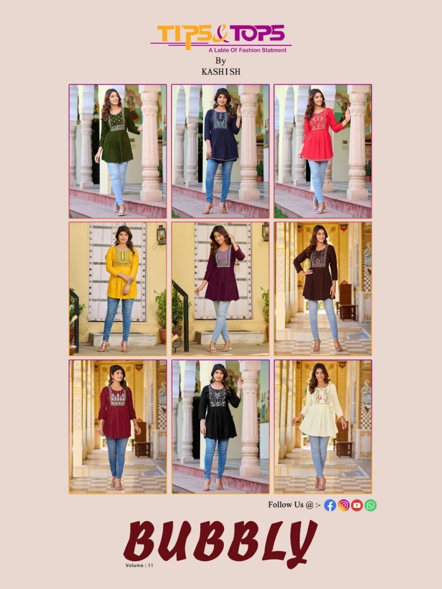 1_TIPS-TOPS-BUBBLY-VOL-11-RAYON-SLUB-SHORT-TOPS-MANUFACTURER-11