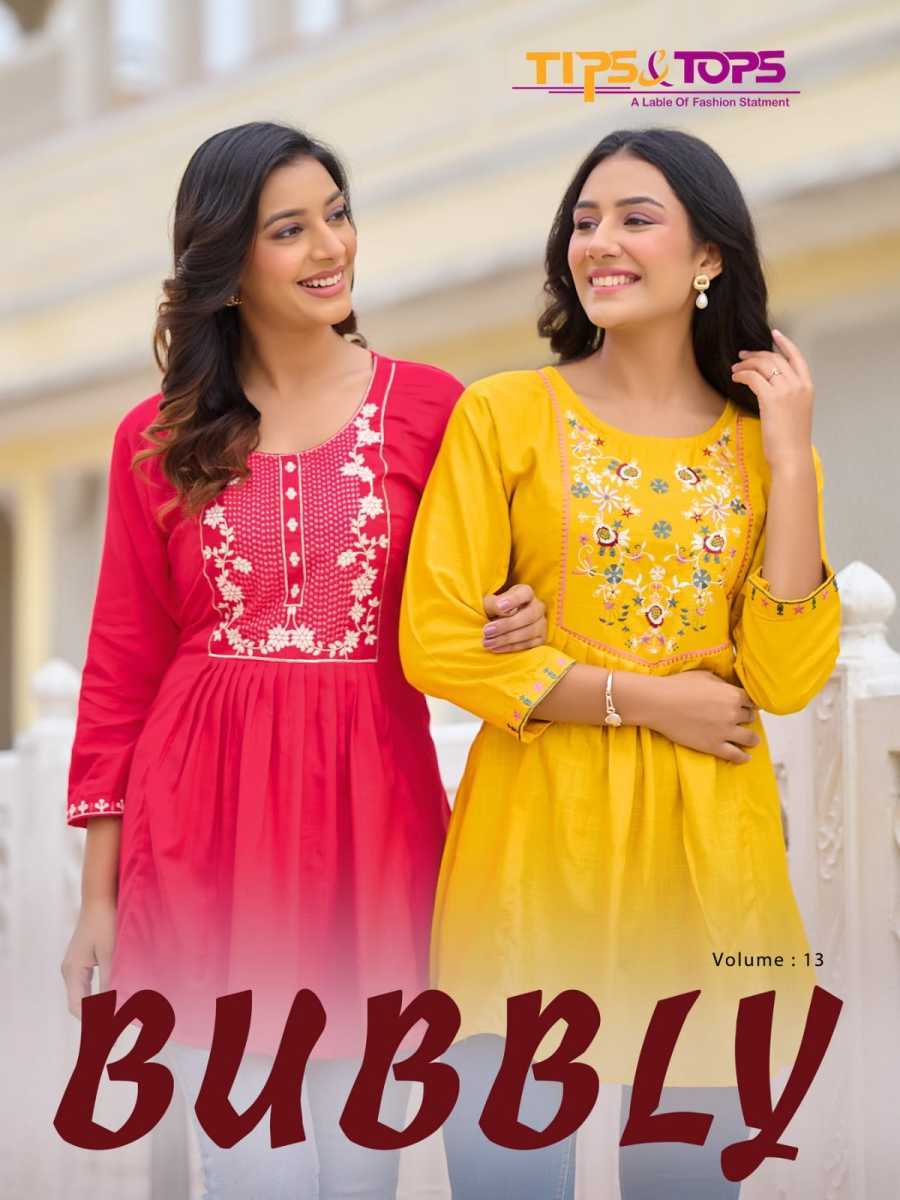 TIPS-TOPS-BUBBLY-VOL-13-SHORT-RAYON-KURTI-WHOLESALER-IN-SURAT-1