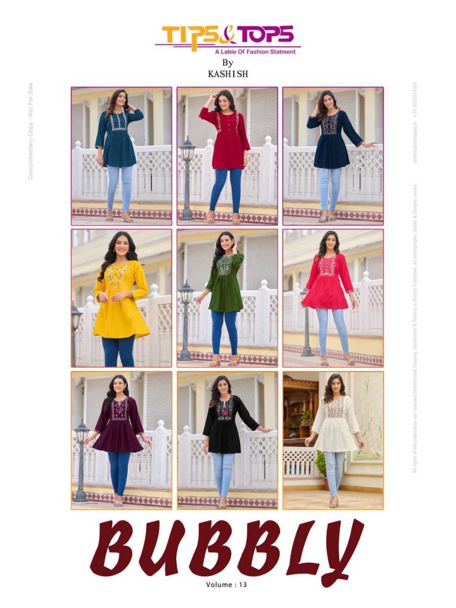 TIPS-TOPS-BUBBLY-VOL-13-SHORT-RAYON-KURTI-WHOLESALER-IN-SURAT-11
