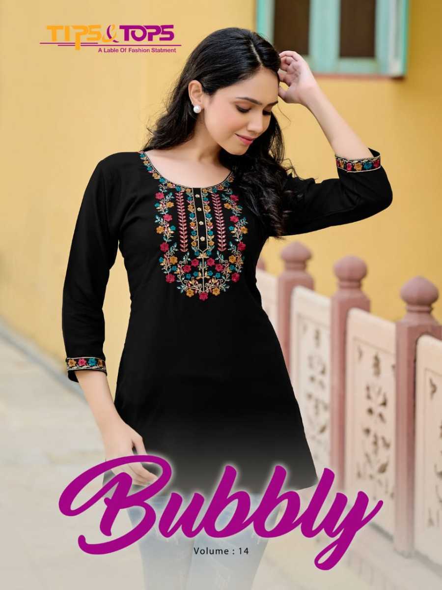 TIPS-TOPS-BUBBLY-VOL-14-RAYON-EMBROIDERY-SHORT-KURTI-SUPPLIER-4