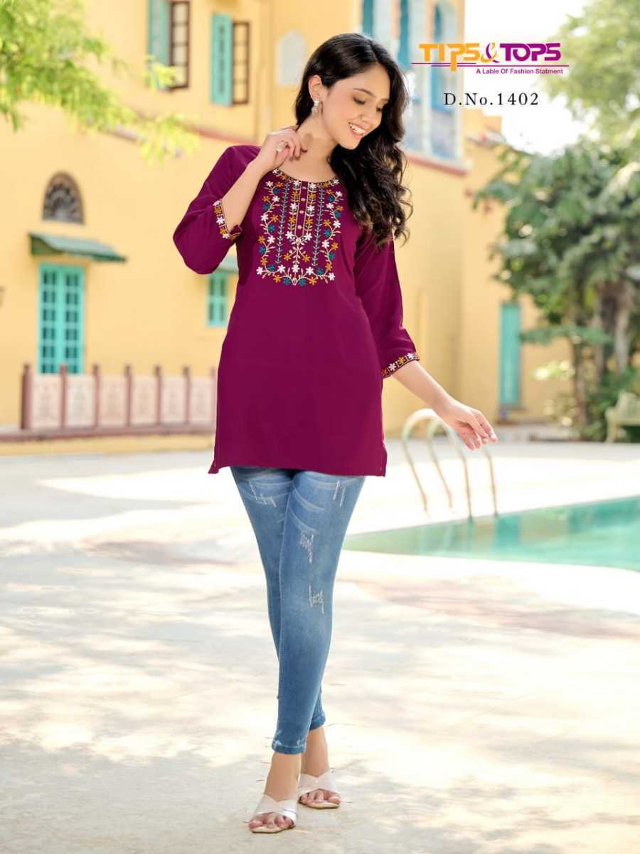 TIPS-TOPS-BUBBLY-VOL-14-RAYON-EMBROIDERY-SHORT-KURTI-SUPPLIER-9