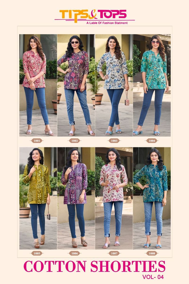 TIPS-TOPS-COTTON-SHORTIES-VOL-4-FOIL-PRINT-KURTI-WHOLESALER-IN-SURAT-10