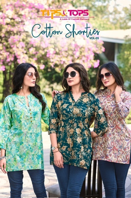 TIPS-TOPS-COTTON-SHORTIES-VOL-5-COTTON-SHORT-KURTIS-WHOLESALER-IN-SURAT-1