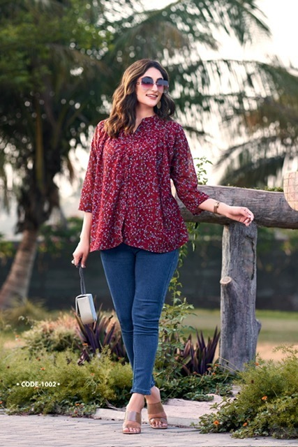 TIPS-TOPS-GLAMOUR-VOL-2-GEORGETTE-SHORT-KURTI-WHOLESALER-IN-SURAT-6