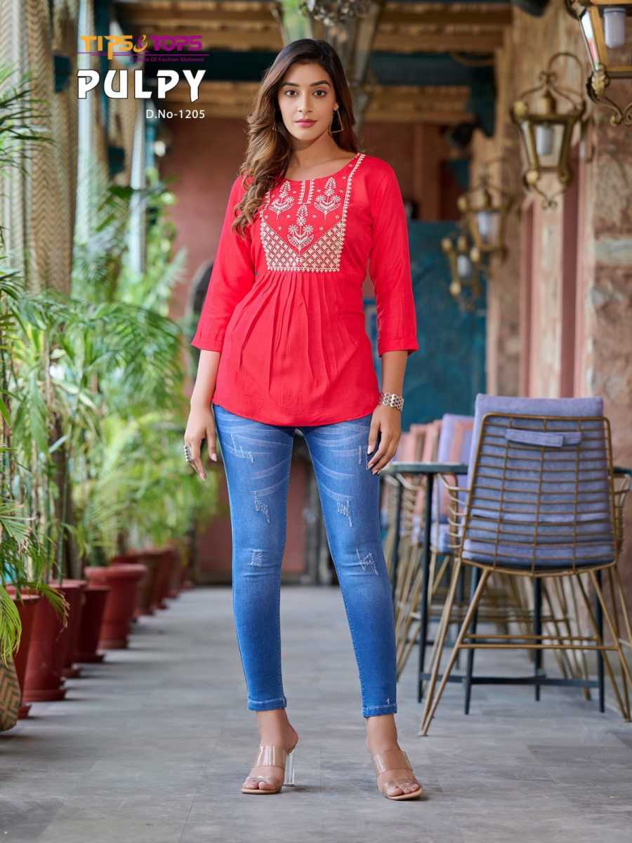 TIPS-TOPS-PULPY-VOL-12-RAYON-SLUB-EMBROIDERY-SHORT-TOPS-NEW-CATALOGUE-4