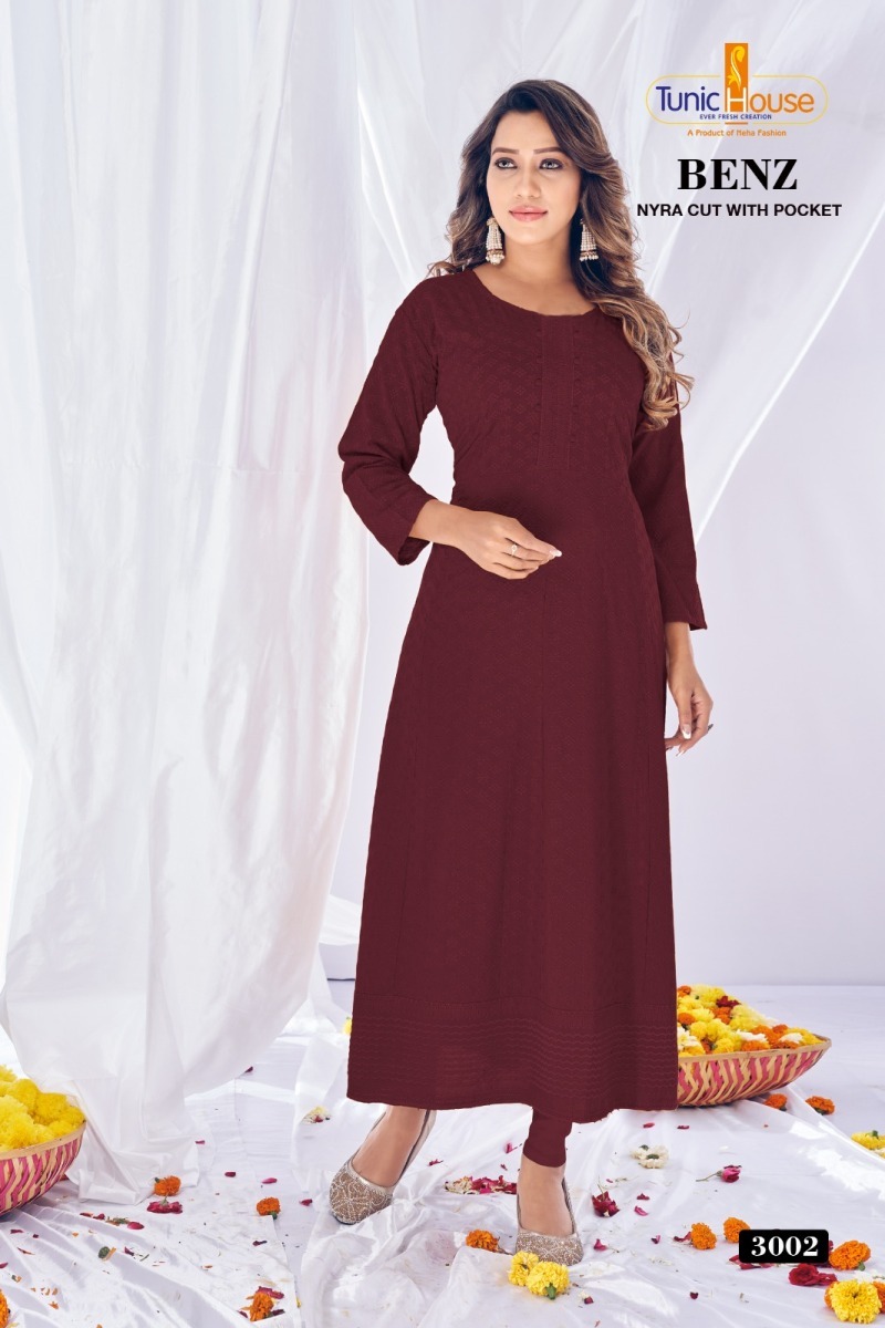 TUNIC-HOUSE-BENZ-CHIKANKARI-NYRA-CUT-LONG-KURTIS-COMBO-SET-2