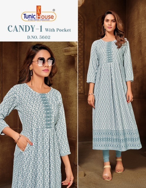TUNIC-HOUSE-CANDY-VOL-1-VISCOSE-RAYON-LONG-KURTIS-AT-SURAT-1