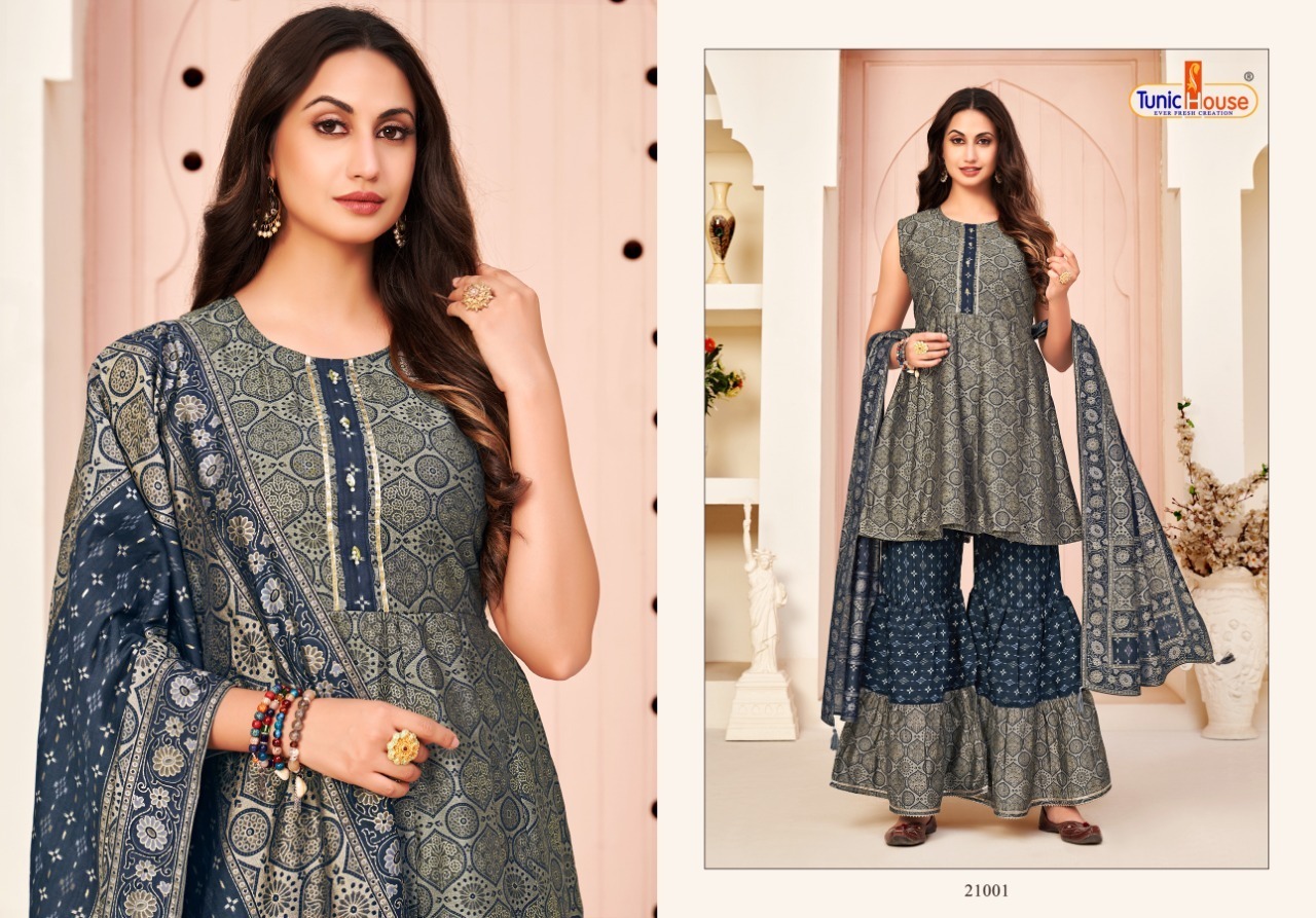 TUNIC-HOUSE-HARLIN-2-TOP-SHARARA-WITH-DUPATTA-WHOLESALER-SURAT-2