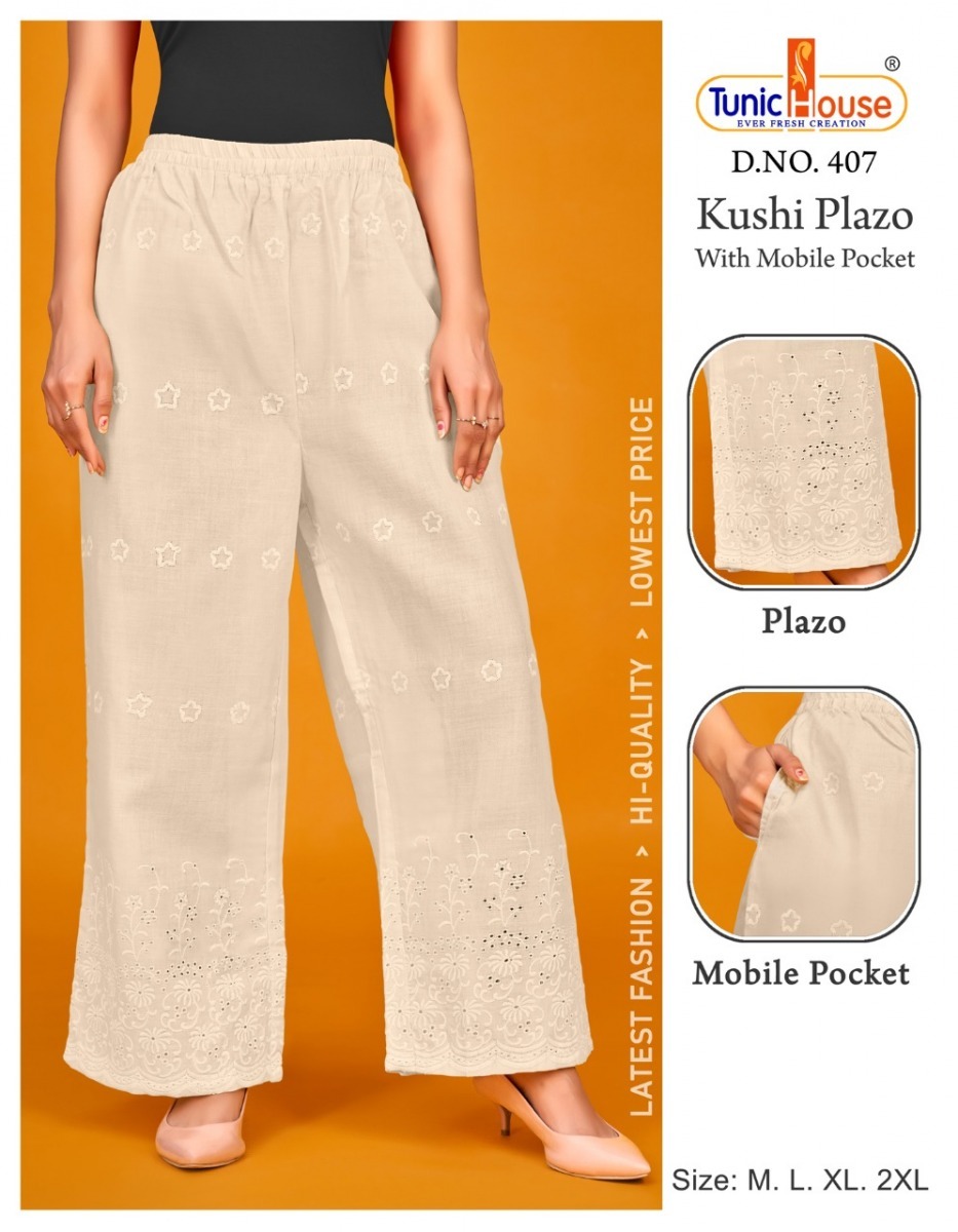 TUNIC-HOUSE-KHUSHI-LUCKNOWI-CHIKAN-WORK-COTTON-PANTS-CATALOGUE-2