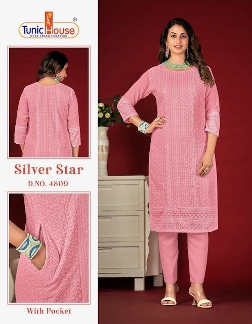 TUNIC-HOUSE-SILVER-STAR-GEORGETTE-KURTI-WITH-PANT-COMBO-SET-WHOLESALER-1