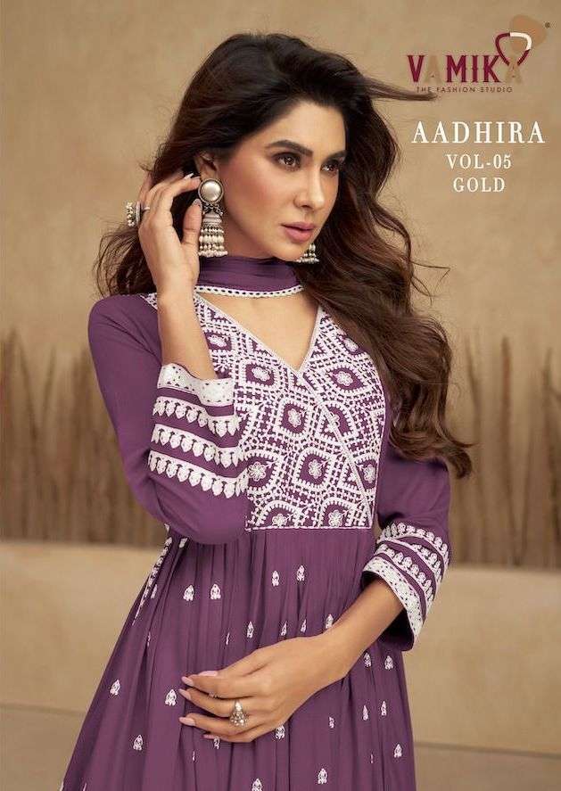 VAMIKA-AADHIRA-VOL-5-GOLD-DESIGNER-LAKHNOWI-KURTIS-MANUFACTURER-1
