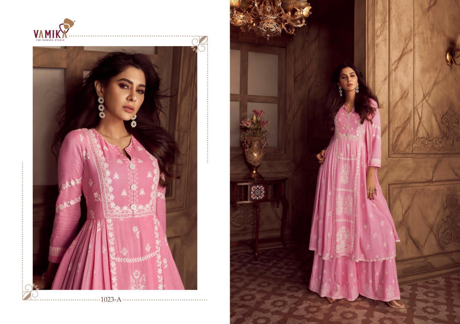 VAMIKA-LAKHNAVI-VOL-4-PREMIUM-KURTI-PALAZZO-WITH-DUPATTA-WHOLESALER-SURAT-2