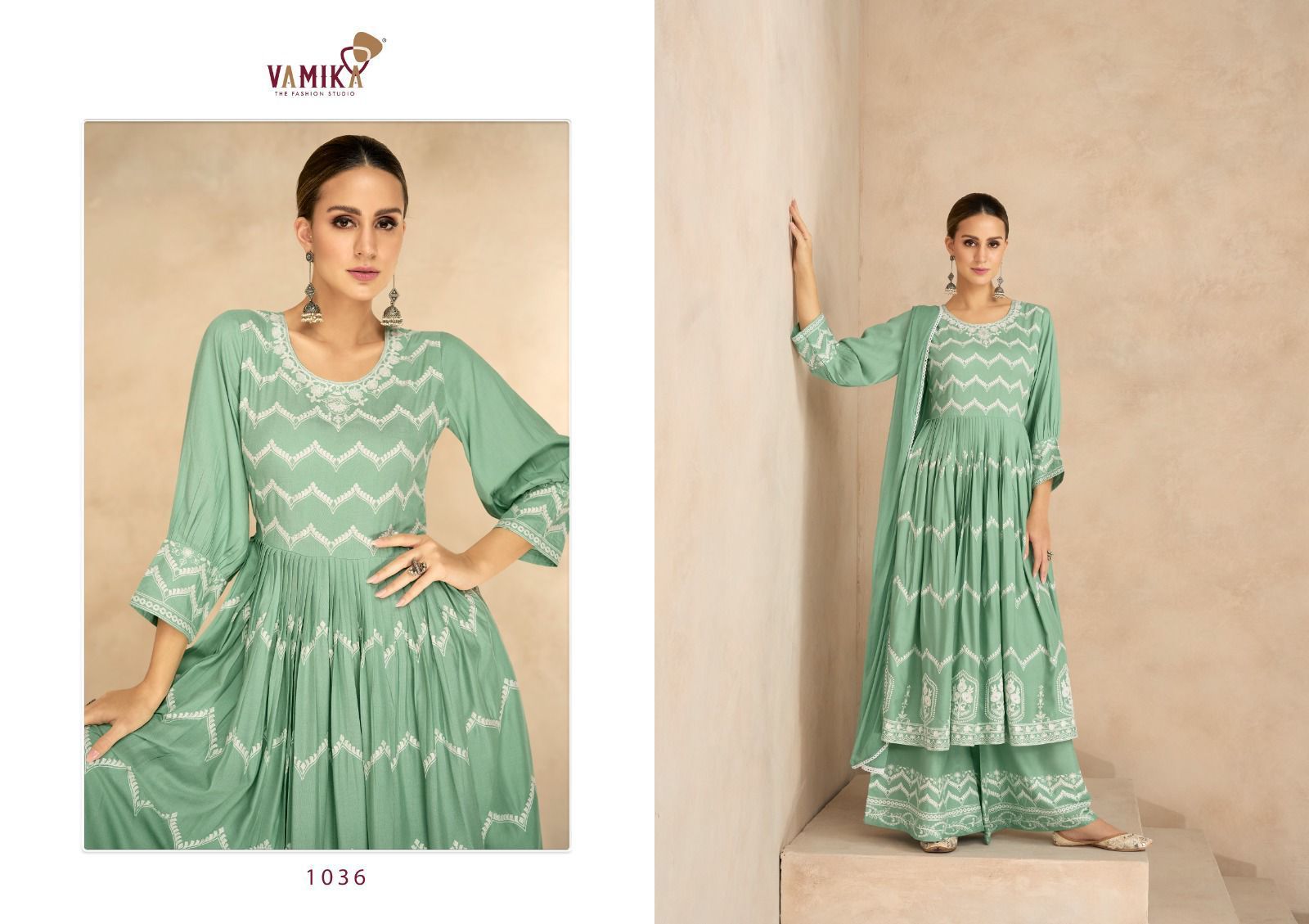 VAMIKA-LAKHNAVI-VOL-6-RAYON-KURTI-PALAZZO-WITH-DUPATTA-WHOLESALER-SURAT-6