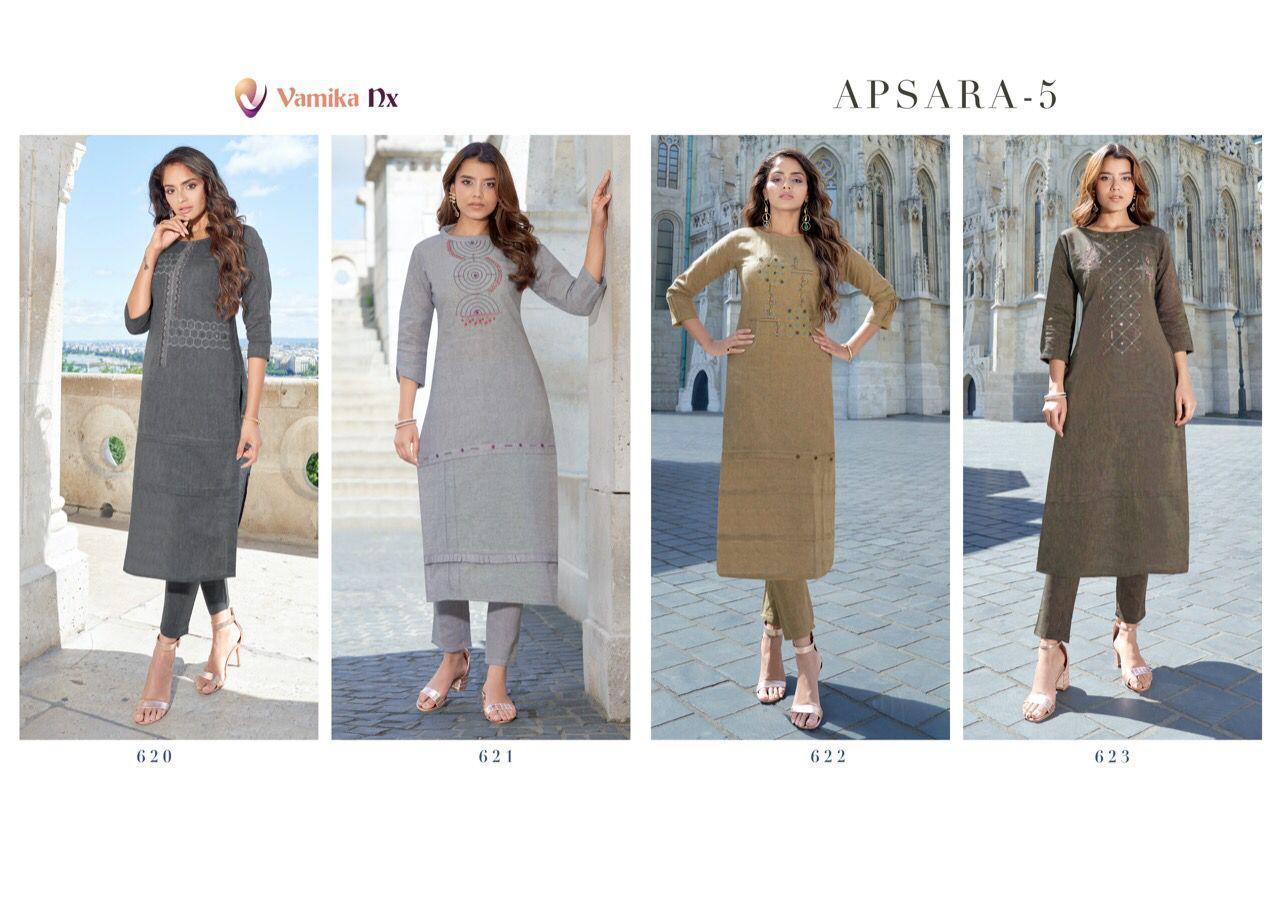 VAMIKA-NX-APSARA-VOL-5-COTTON-KURTI-WITH-PANT-LATEST-CATALOGUE-6