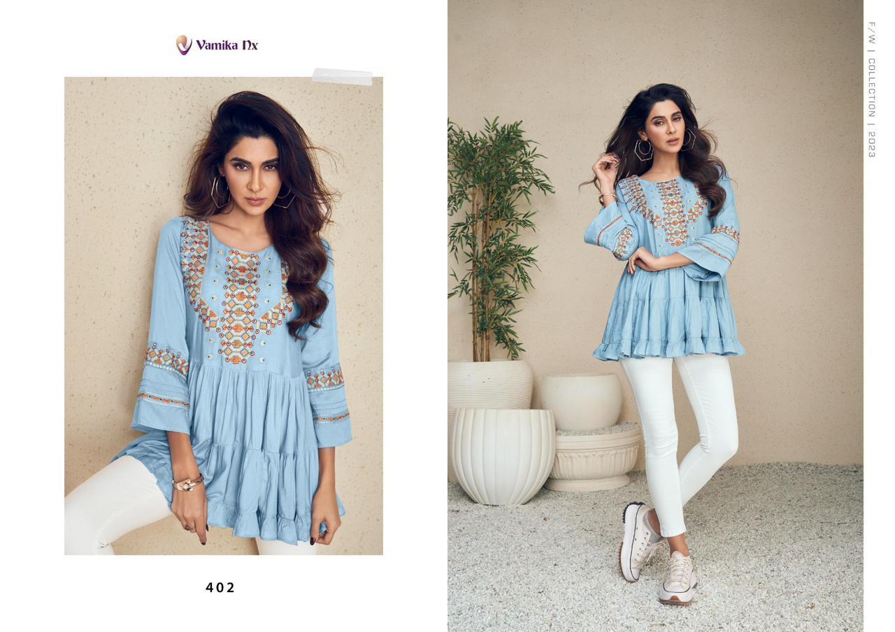 VAMIKA-NX-MERAKI-RAYON-EMBROIDERY-SHORT-TOPS-MANUFACTURER-SURAT-3