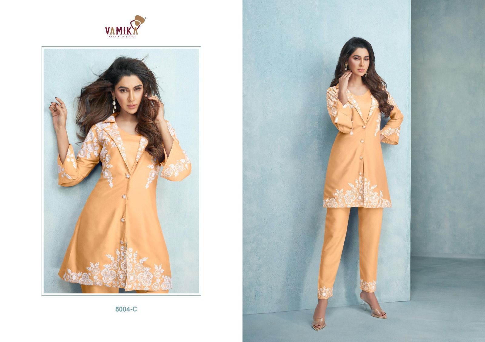 VAMIKA-VEERA-SILVER-RAYON-KURTI-WITH-PANT-CORD-SET-SUPPLIER-SURAT-2