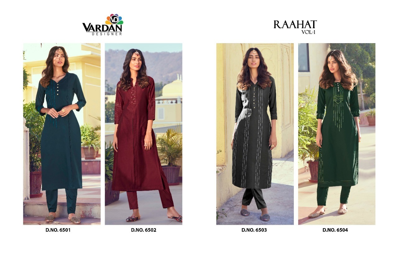 VARDAN-DESIGNER-RAAHAT-VOL-1-ROMAN-SILK-KURTI-WITH-PANTS-NEW-CATALOGUE-5