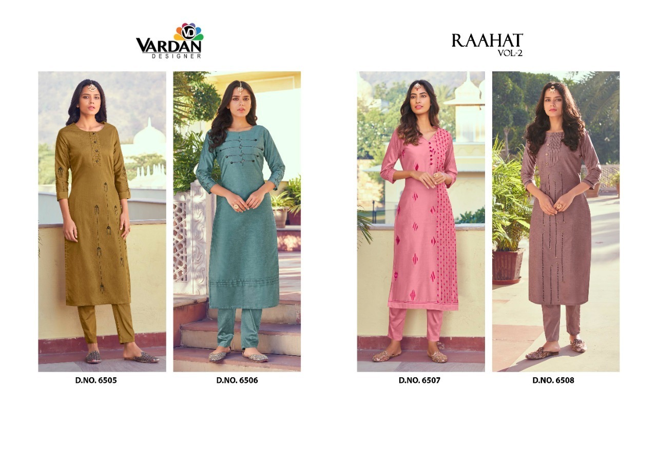 VARDAN-DESIGNER-RAAHAT-VOL-2-ROMAN-SILK-KURTI-WITH-PANTS-AT-SURAT-6