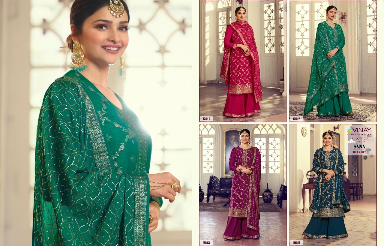 VINAY-FASHION-KASEESH-SANA-SILK-GEORGETTE-SUITS-AT-SURAT-SUPPLIER-1