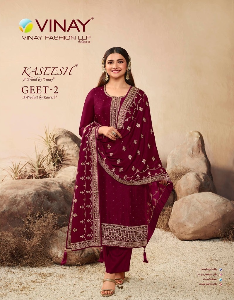 VINAY-KASEESH-GEET-VOL-2-SILK-GEORGETTE-SALWAR-SUITS-WHOLESALE-1